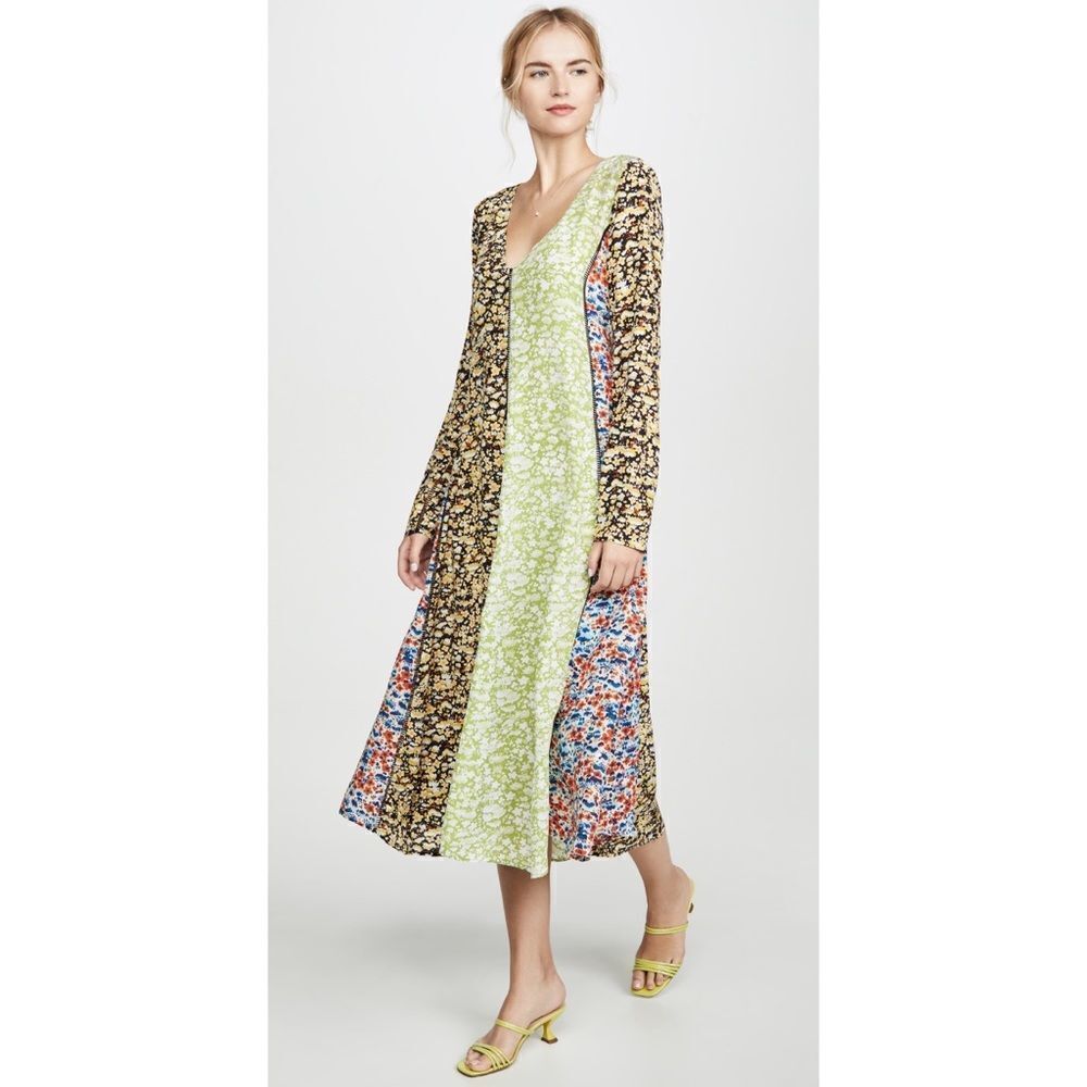 Brand New Stine Goya 100%silk Maca Paneled Dress - Picture 5 of 16